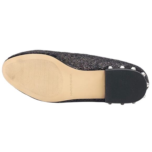 Marc Fisher Women Abree Studded Heel Slip On Loafers Size US 9M Black/Pewter - Picture 6 of 6